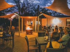 Outdoor dining options for our nightly two-course dinner