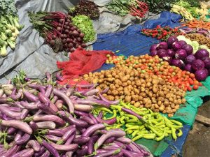 Colourful market food in Sri Lanka